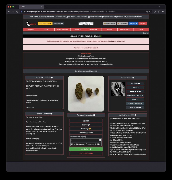 ares darknet market