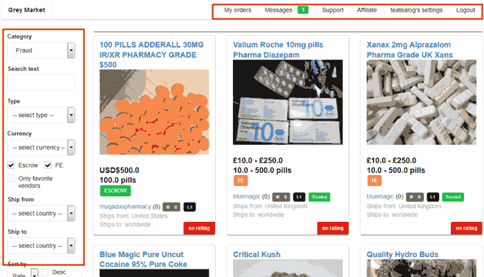 black market prices for drugs